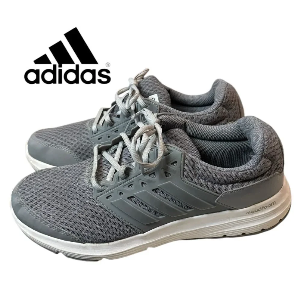 Adidas Men's Galaxy 3 'Clear Grey' Tennis Shoes Sneakers 10 2E Wide